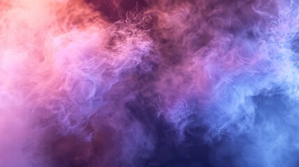 Abstract Smoke Art with Pink and Blue Colors