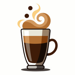 coffee Silhouette Vector Illustration