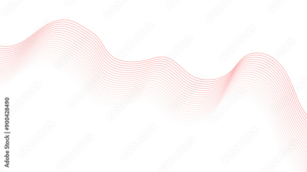 Poster wavy lines tech futuristic motion background. abstract wave element for design. glowing geometric li