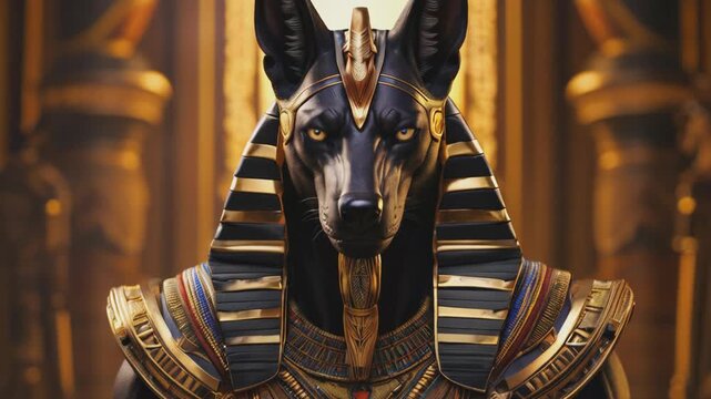 Anubis is a deity of Ancient Egypt with the head of a jackal and the body of a man, a guide of the dead to the afterlife.