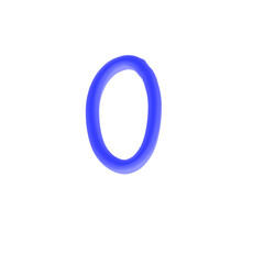 blue number zero