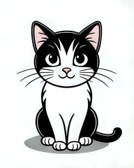 illustration, portrait of a cat