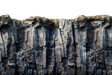 Fototapeta premium People standing at the edge of a cliff, scenic view in the background