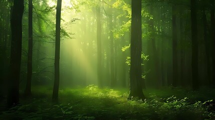 morning in the forest