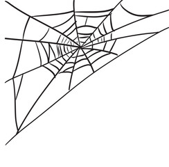 Spider web lines geometric shapes abstract black illustration background corner