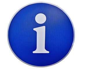 Blue information icon with white 'i' symbol, commonly used for help or informational purposes in web design and user interfaces.