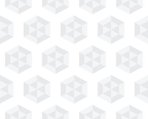 Geometric black hexagon pattern, seamless background		