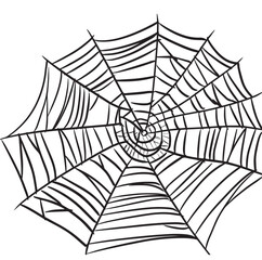 Obraz premium Spider web lines geometric shapes abstract black illustration background corner