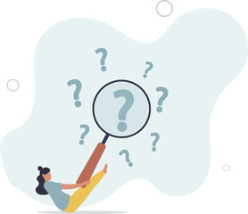 Problem analysis or problem management, analyze or investigate for root cause or incident, finding solution or discover threat or uncertain.flat design.illustration with people.