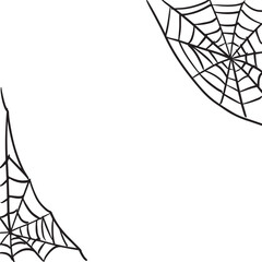 Spider web lines geometric shapes abstract black illustration background corner