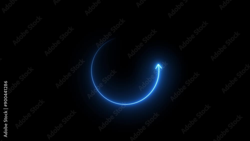 Poster abstract glowing neon loading bar animation on black background