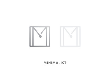 Minimalist letter logo design, minimalist and modern brand logo style. Abstract letter logo
