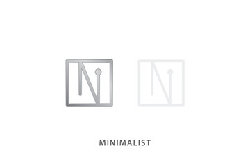 Minimalist letter logo design, minimalist and modern brand logo style. Abstract letter logo