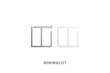 Minimalist letter logo design, minimalist and modern brand logo style. Abstract letter logo