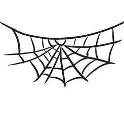 Spider web lines geometric shapes abstract black illustration background corner