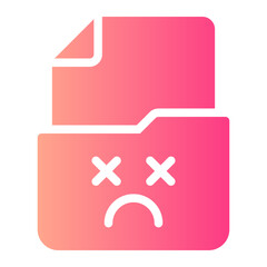 corrupted file gradient icon