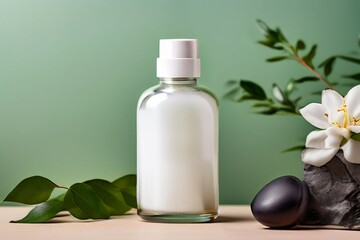 beauty product bottle mockup image with background