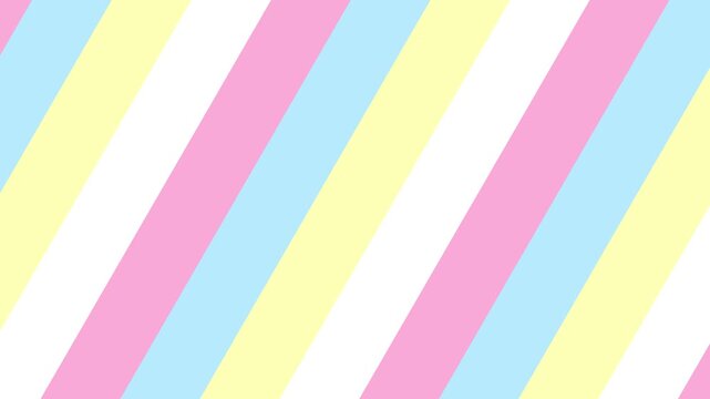 ループ対応のカラフルなストライプ柄が横に移動する背景動画 Background animation with colorful stripes moving horizontally Loop