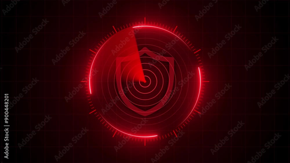 Poster digital blue realistic radar with targets on monitor in searching. air search . military search syst