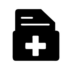 Obraz premium Medical file icon representing health documentation 