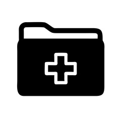 Obraz premium Medical Health Records Folder Icon 