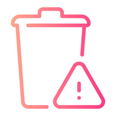 trash gradient icon