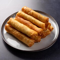 Turkish deep fried cigar shaped spring rolls, sigara borek 