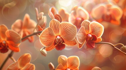 Close-up of a blooming orchid. 