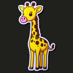 Fototapeta premium Cute Cartoon Giraffe Illustration