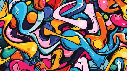 Cool Vibrant Graffiti Background