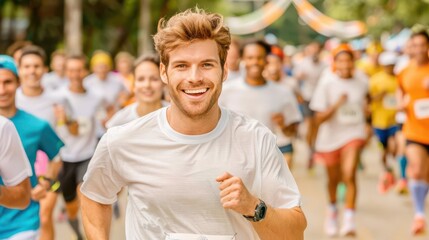 Labor Day charity run for mental health awareness, with workers participating to support each other and raise funds, community support, mental health advocacy