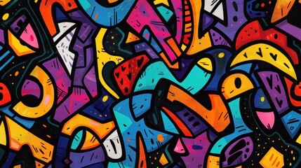 Obraz premium Graffiti Pattern Background