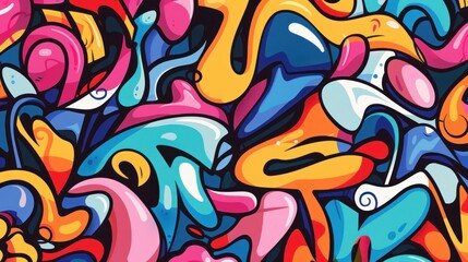 Cool Vibrant Graffiti Background