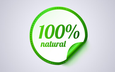 Natural and organic Product label. Healthy Food Emblem. Organic food Badge.