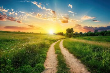 Obraz premium Signposts to the direct route of present moments versus past opportunities