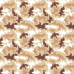 digital pixel camo military hunting pattern for fabric print and textile. seamless camouflage for garments, uniform, clothing, backgrounds and wallpapers.