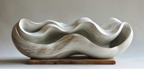 Elegant and Captivating Ceramic Sculpture - Fluid Forms and Textures