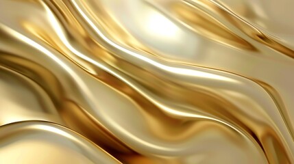 Fototapeta premium Abstract background of flowing, shimmering gold fabric.