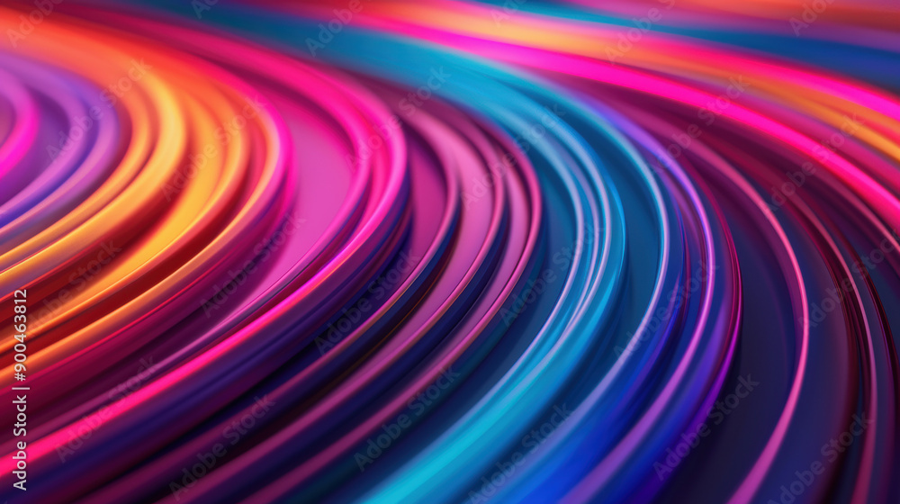 Poster vibrant abstract background featuring colorful, curved lines creating a dynamic and fluid design wit