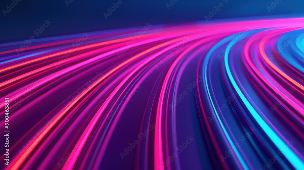Poster dynamic light trails in vibrant colors creating a futuristic and dynamic ambiance. perfect for techn