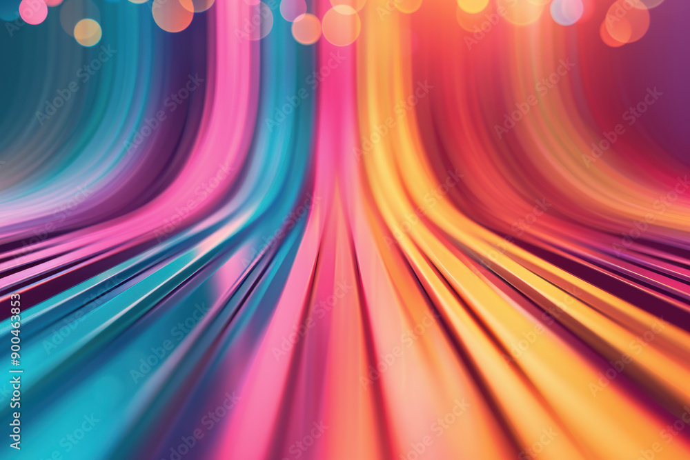 Poster colorful abstract background with vibrant lines and light bokeh effects. perfect for creative design