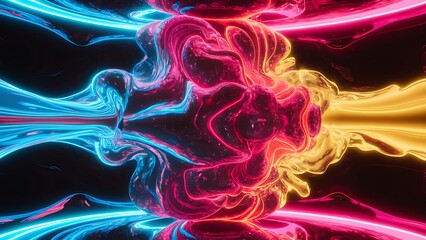 Obraz premium Holographic Neon Fluid