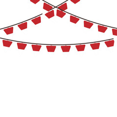 Bunting Hanging Indonesia Flag Vector Illustration