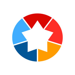 Vector circle for infographic. Template for cycling diagram, graph, presentation and round chart. Business concept with options, parts, steps or processes. Abstract background.