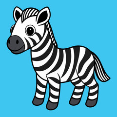 Stylized zebra vector with black and white stripes, perfect for logos, posters, vector art illustration