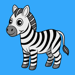 Stylized zebra vector with black and white stripes, perfect for logos, posters, vector art illustration