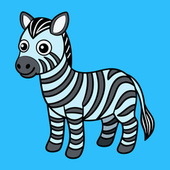 Stylized zebra vector with black and white stripes, perfect for logos, posters, vector art illustration
