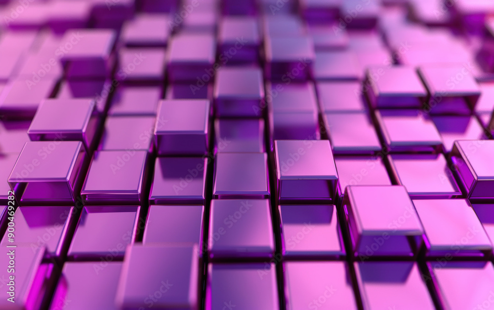 Poster abstract digital background with purple cubes creating a futuristic, geometric pattern. perfect for 