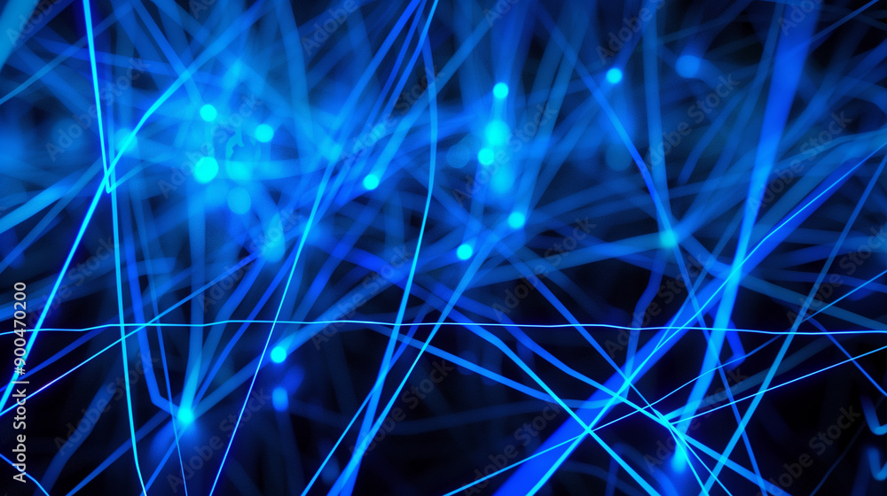 Aufkleber a blue background with many blue lines and dots. the lines and dots are connected to each other in a