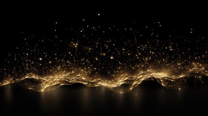 Glittering particles flowing in a dark space